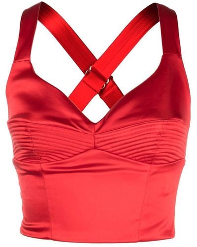 Murmur Top crop modello corsetto - Rosso