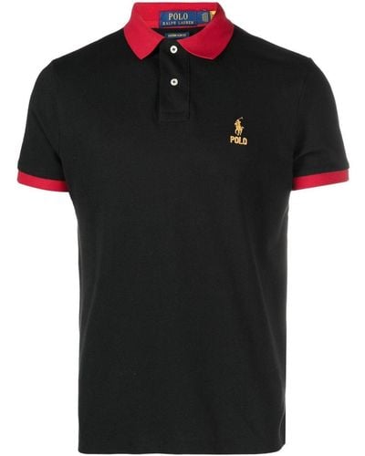 Polo Ralph Lauren Poloshirt Met Geborduurd Logo - Zwart