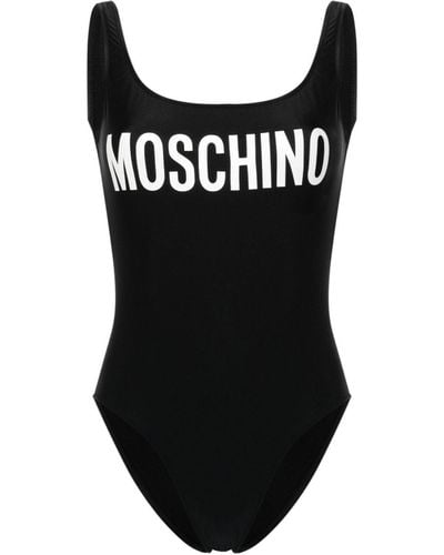 Moschino Logo-print Swimsuit - Black