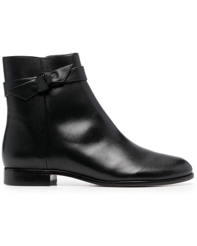 Alexandre Birman 20mm Knot-detailing Leather Boots - Black