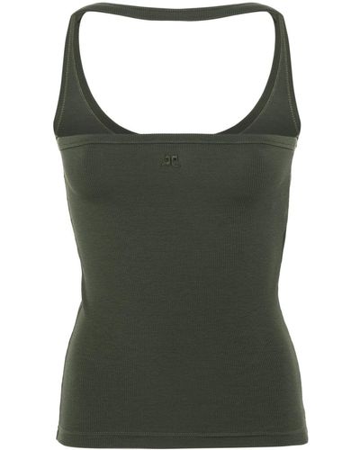 Courreges Ribbed Top - Green