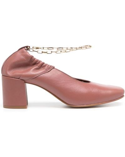 Alohas Agent Anklet Leather Court Shoes - Pink