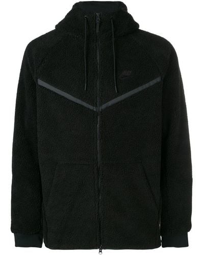 Nike Furry Hooded Jacket - Black