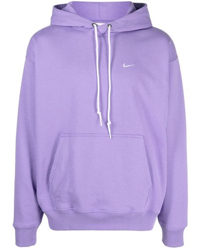 Nike Hoodie mit Logo-Stickerei - Lila