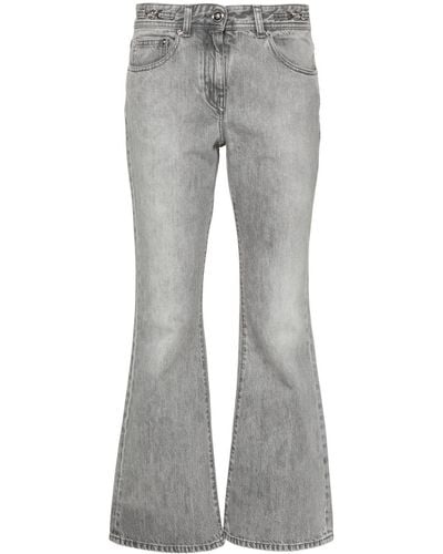 Versace Medusa ́95 Cropped Flared Jeans - Grey
