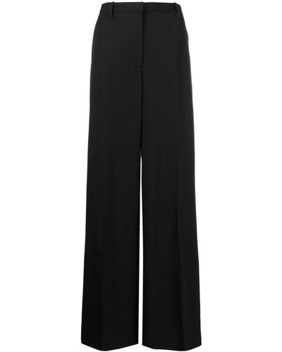 Versace Pantalon ample à taille haute - Noir