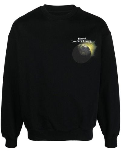 Rassvet (PACCBET) Sweater Met Tekst - Zwart