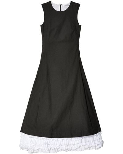 Molly Goddard Fatima Layered Cotton Dress - Black