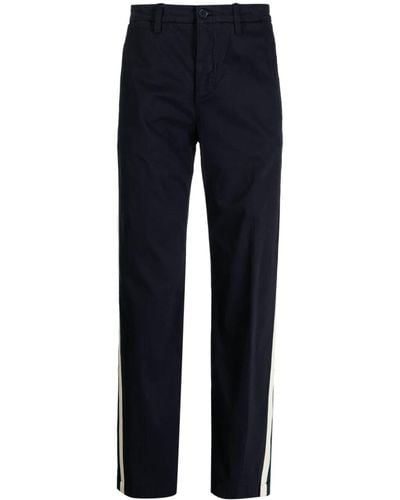 Lacoste Straight-leg Striped Chino Trousers - Blue