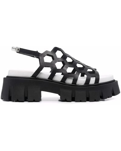 Premiata Cut-out Detail Sandals - Black