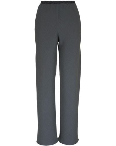Peter Cohen Linen-blend Straight-leg Trousers - Grey