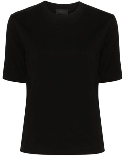 Moncler T-shirt con logo goffrato - Nero