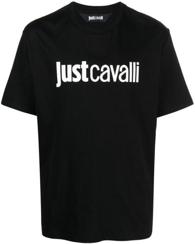Just Cavalli T-shirt Met Logoprint - Zwart