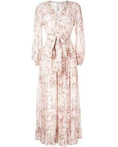 Evarae River Organic-silk Long Dress - Brown