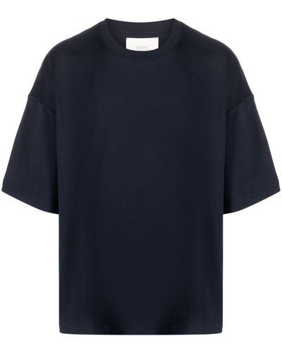 Studio Nicholson T-shirt oversize à manches courtes - Bleu