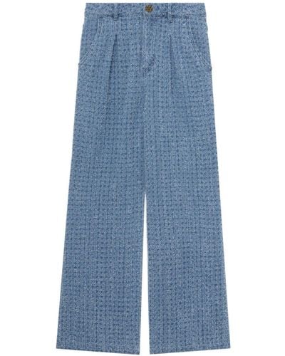 B+ AB Jeans dritti in tweed - Blu