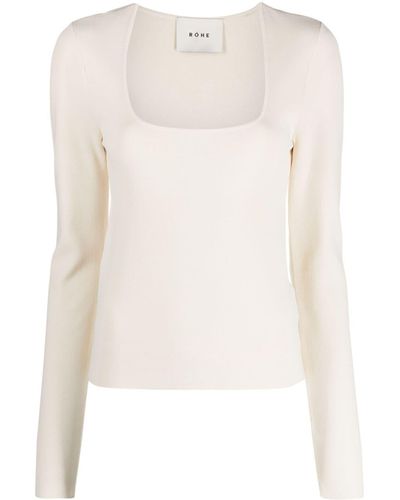 Rohe Seamless Square-neck Sweater - White