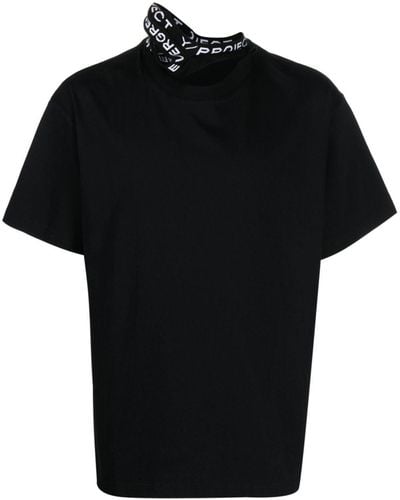 Y. Project Camiseta con logo estampado - Negro