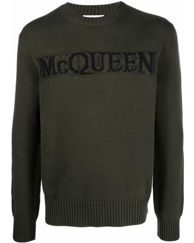 Alexander McQueen Jersey Logo Sweatshirt - Green