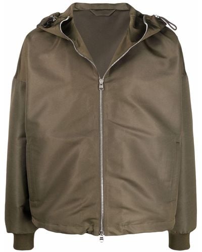 Alexander McQueen Chaqueta Blake Illustration con capucha - Verde