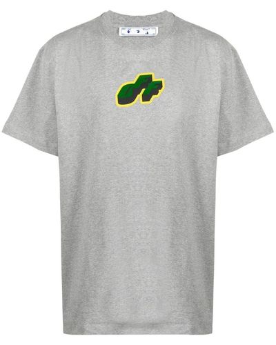 Off-White c/o Virgil Abloh T-shirt Met Logo - Grijs