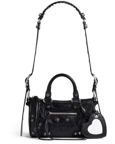 Balenciaga Mini Le Cagole Leather Tote Bag - Black