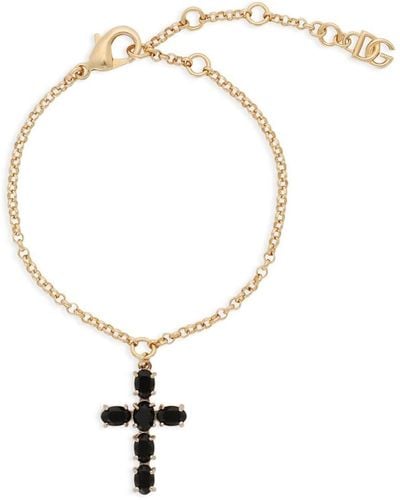 Dolce & Gabbana Crucifix-pendant Bracelet - Metallic