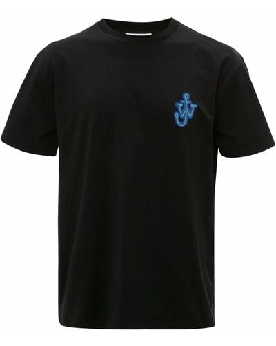 JW Anderson Camiseta con parche Anchor - Negro
