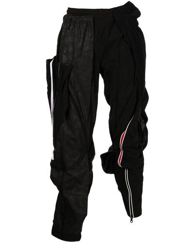 Mostly Heard Rarely Seen Trouser-appliqué Track Pants - Black