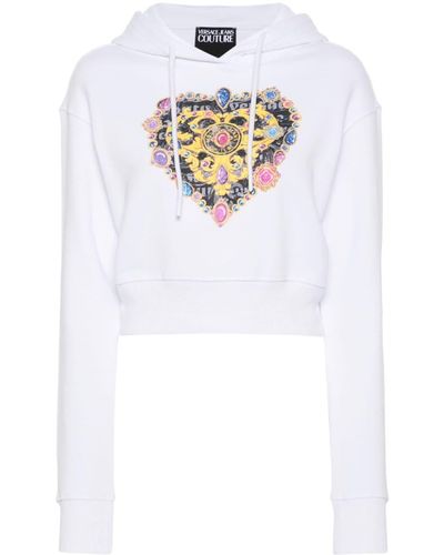Versace Jeans Couture Logo-print Cotton Hoodie - White