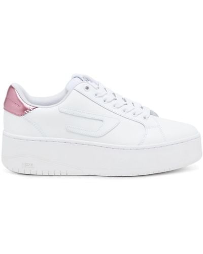 DIESEL S-athene Bold Leather Trainers - White