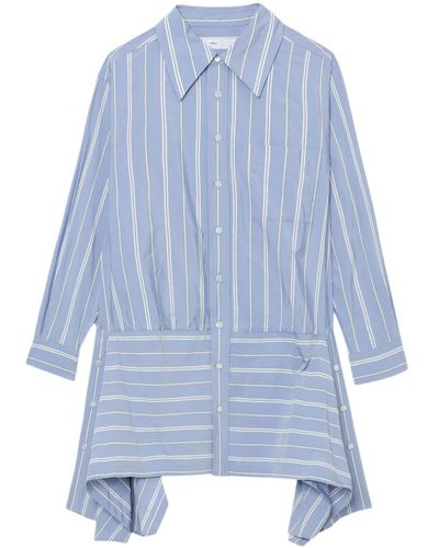 Toga Striped Asymmetric Shirt Dress - Blue