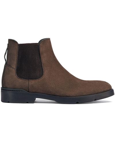 Zegna Cortina Suede Chelsea Boots - Brown