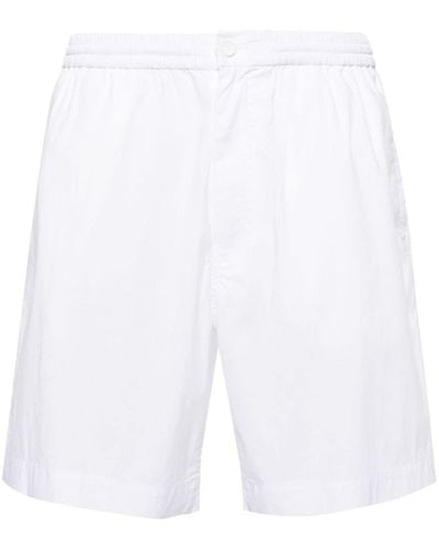 Aspesi Elasticated-waist Poplin Shorts - White