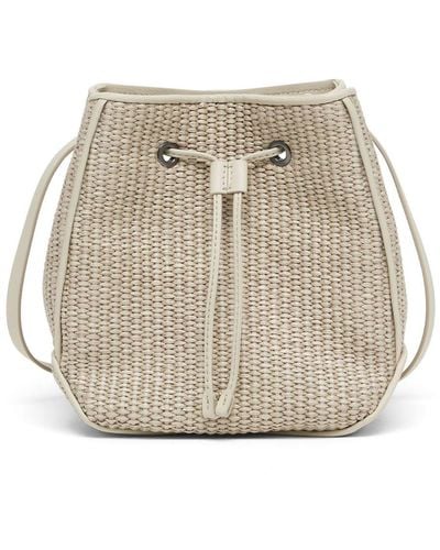 Brunello Cucinelli Straw Bucket Bag - Natural