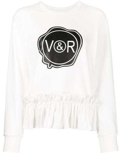 Viktor & Rolf Lazy Friday Logo-print Sweatshirt - White
