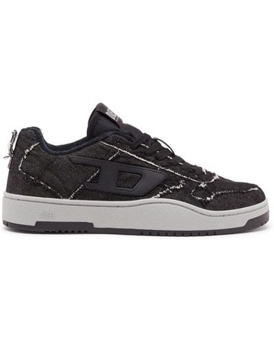 DIESEL S-ukiyo Low-low-top Sneakers In Frayed Denim - Black