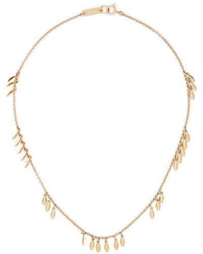 Isabel Marant Shiny Leaf Chain-link Necklace - Natural