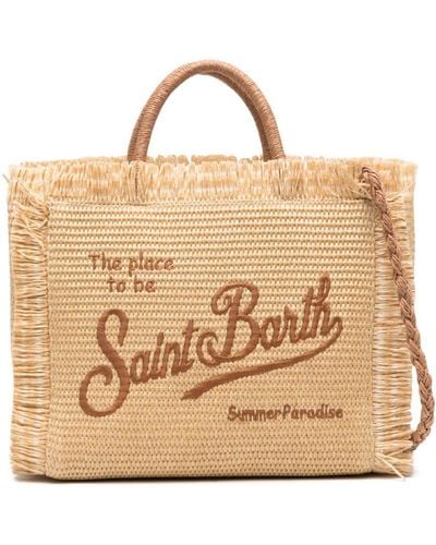 Mc2 Saint Barth Colette Fringed Beach Bag - Natural