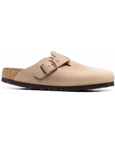 Birkenstock Closed-tie Leather Mules - Natural