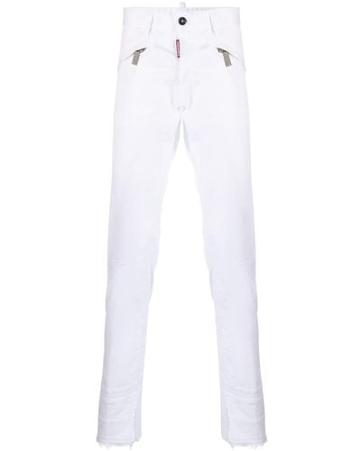 DSquared² Pantalones con bolsillos con cremallera - Blanco