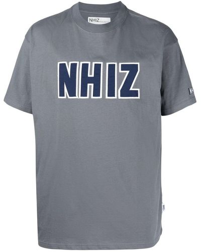 Izzue Logo-embroidered Short-sleeve T-shirt - Grey