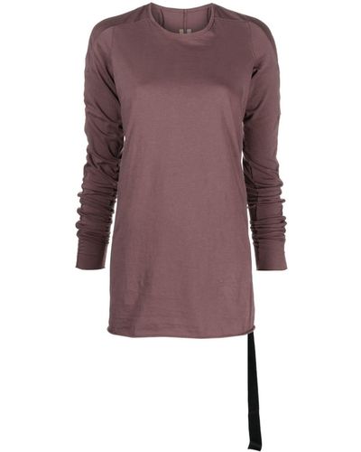 Rick Owens Strap-detail Cotton T-shirt - Purple