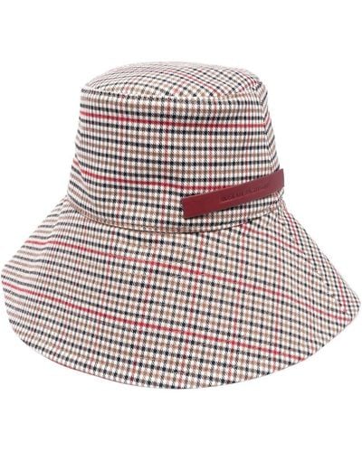 Ruslan Baginskiy Houndstooth-pattern Bucket Hat - Red