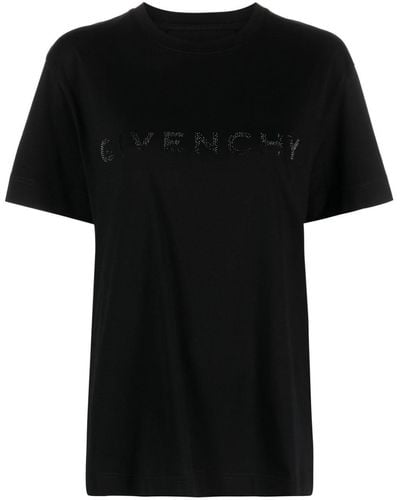 Givenchy Rhinestone-embellishment Cotton T-shirt - Black