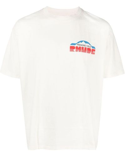 Rhude T-shirt Paradiso Rally en coton - Blanc