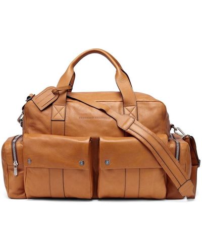 Brunello Cucinelli Reisetasche mit aufgesetzten Taschen - Mehrfarbig