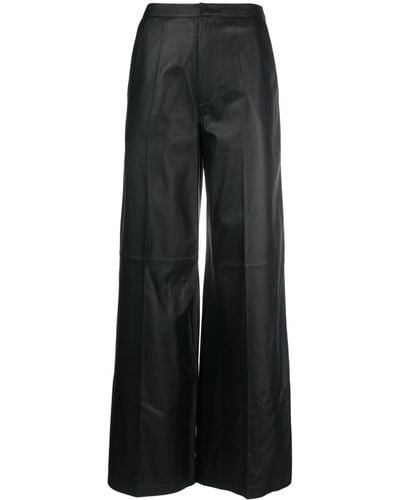 DESA NINETEENSEVENTYTWO Wide-leg Leather Pants - Black