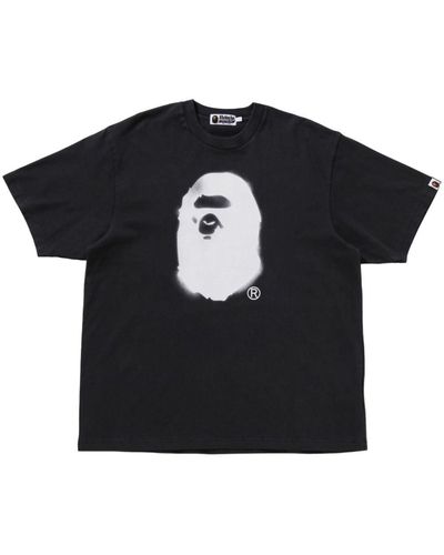 A Bathing Ape Ape Head Cotton T-shirt - Black