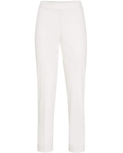 Brunello Cucinelli Pantalones capri con diseño stretch - Blanco